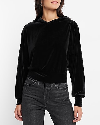 Velvet Banded Bottom Hoodie - image 5