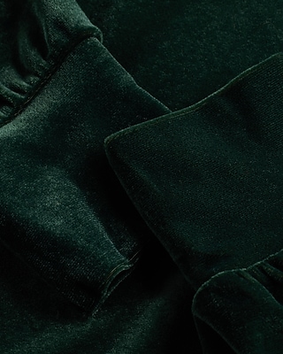 Velvet Banded Bottom Hoodie