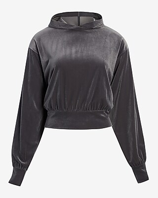Velvet Banded Bottom Hoodie