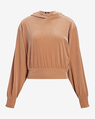 Velvet Banded Bottom Hoodie - image 4