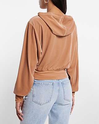 Velvet Banded Bottom Hoodie - image 3