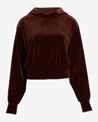 Velvet Banded Bottom Hoodie