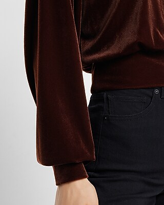 Velvet Banded Bottom Hoodie