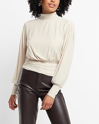 EX LS POL MTTE MCK SURPLICE BCK:PITCH BLACK:XS