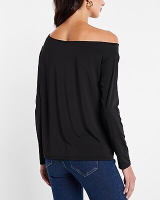 EX ED LS OTS SHEEN TEE:PITCH BLACK:XS