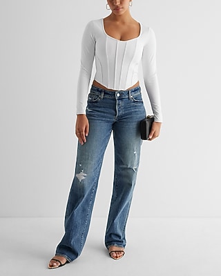 Body Contour High Compression Long Sleeve Corset Top