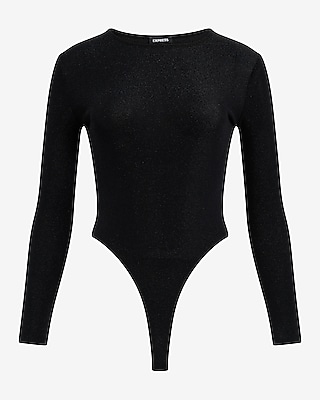 Fitted Shine Crew Neck Long Sleeve Bodysuit