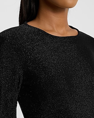 Fitted Shine Crew Neck Long Sleeve Bodysuit