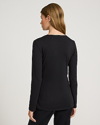 Crew Neck Long Sleeve Cutaway Hem Knit Cardigan