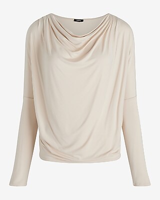 Supersoft Draped Cowl Neck Long Sleeve Tee - image 5