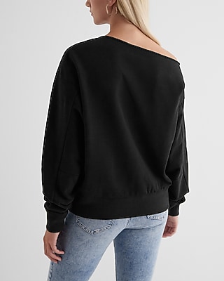EX FLEECE OTS SWTSHRT 8610981:PITCH BLACK:XL