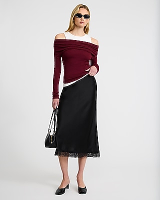 Double Layer Off The Shoulder Tee