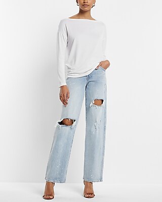 EX LS RELAXED TAILORED TEE:PITCH BLACK:XS - thumbnail 2
