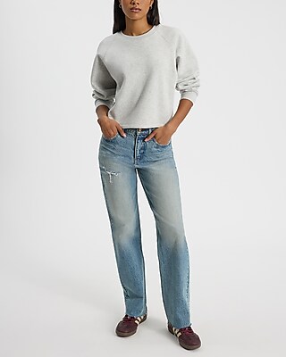 Boxy Fleece Crew Neck Sweatshirt