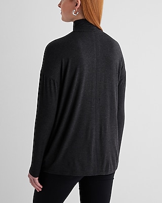 Supersoft Relaxed Turtleneck Long Sleeve Tunic Tee