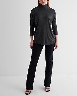 Supersoft Relaxed Turtleneck Long Sleeve Tunic Tee