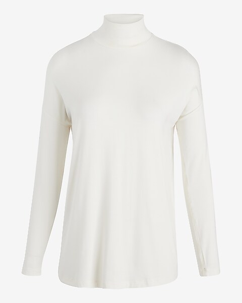 Supersoft Relaxed Turtleneck Long Sleeve Tunic Tee