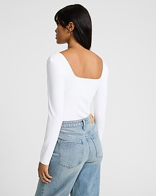 Body Contour High Compression Square Neck Long Sleeve Tee