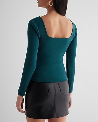 Body Contour High Compression Square Neck Long Sleeve Tee