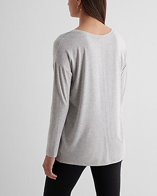 Supersoft Relaxed V-Neck Long Sleeve Tee