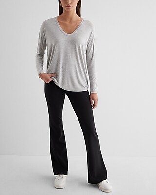 Supersoft Relaxed V-Neck Long Sleeve Tee