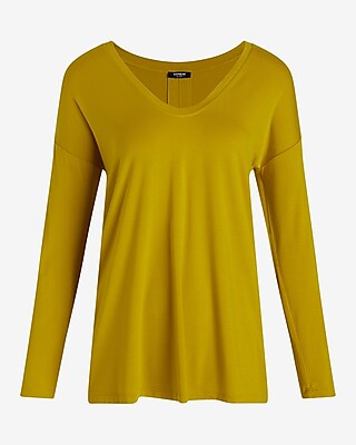 Supersoft Relaxed V-Neck Long Sleeve Tee