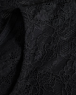 Fitted Lace Crew Neck Long Sleeve Tee