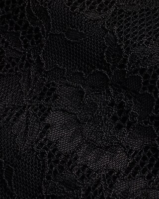 Fitted Lace Crew Neck Long Sleeve Tee