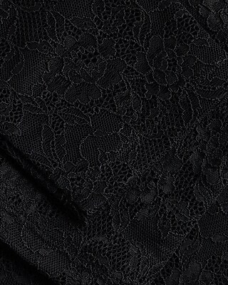 Fitted Lace Crew Neck Long Sleeve Tee
