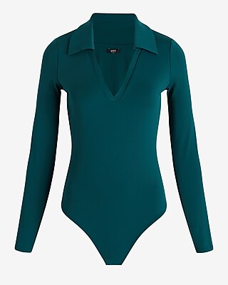 Body Contour High Compression V-Neck Polo Bodysuit
