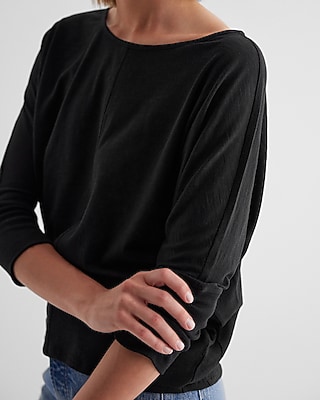 Skimming Crew Neck Dolman Sleeve Tee