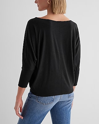 Skimming Crew Neck Dolman Sleeve Tee