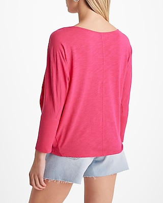 Skimming Crew Neck Dolman Sleeve Tee