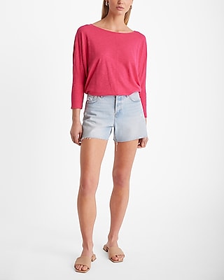 Skimming Crew Neck Dolman Sleeve Tee