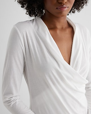 EX LS COTTON SURPLICE TEE 8611017:PITCH BLACK:XL