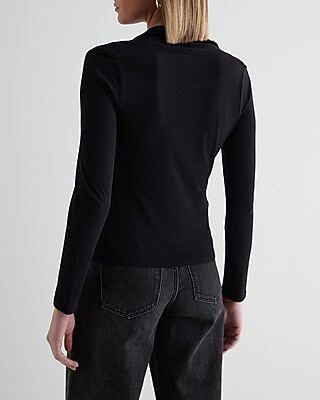 EX LS COTTON SURPLICE TEE 8611017:PITCH BLACK:XL - thumbnail 3