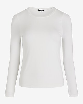 Supersoft Fitted Double Layer Crew Neck Long Sleeve Tee