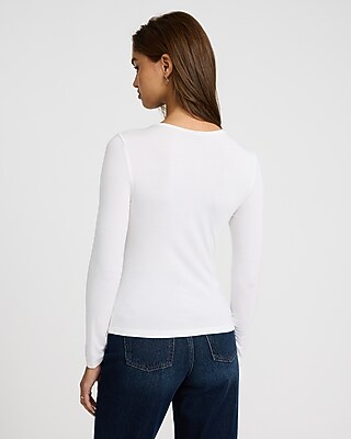 Supersoft Fitted Double Layer Crew Neck Long Sleeve Tee