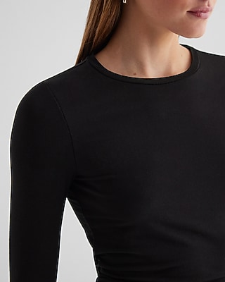Supersoft Fitted Double Layer Crew Neck Long Sleeve Tee