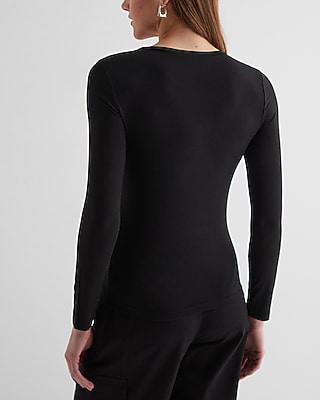 Supersoft Fitted Double Layer Crew Neck Long Sleeve Tee