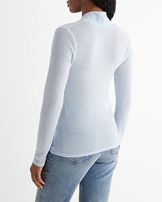 Skimming Lightweight V-Neck Long Sleeve Surplice Tee