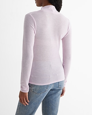 Skimming Lightweight V-Neck Long Sleeve Surplice Tee - image 2