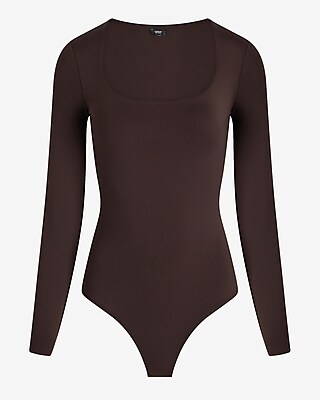 Body Contour High Compression Scoop Neck Long Sleeve Bodysuit