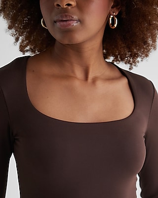 Body Contour High Compression Scoop Neck Long Sleeve Bodysuit