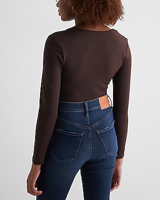 Body Contour High Compression Scoop Neck Long Sleeve Bodysuit