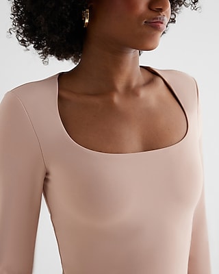 Body Contour High Compression Scoop Neck Long Sleeve Bodysuit