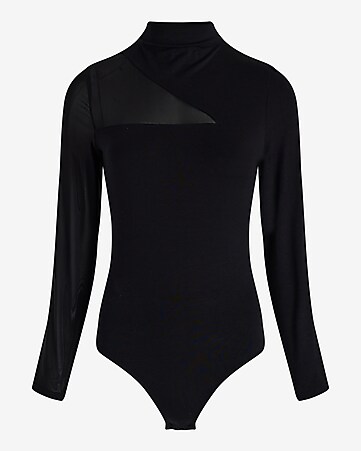 Women's Black Bodysuits - Strapless, Lace & Long Sleeve Bodysuits