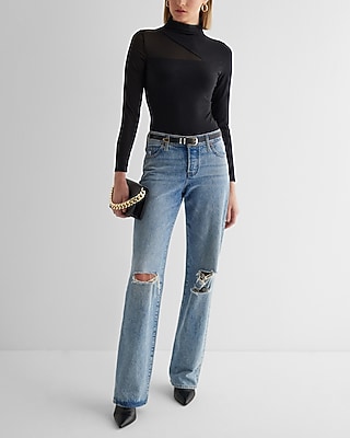 EX LS 955 MESH SLV MOCK NK BDYST 8611214:PITCH BLACK:M