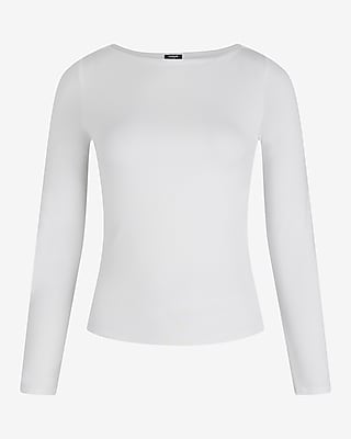 Supersoft Fitted Boat Neck Long Sleeve Tee