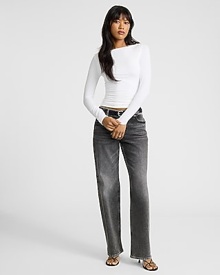 Supersoft Fitted Boat Neck Long Sleeve Tee